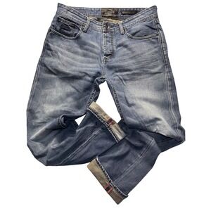 Superdry Copperfill Loose Selvedge Jeans Men's 34x32 Relaxed Copper Black Denim